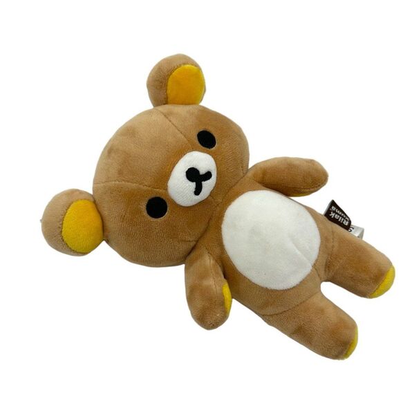 San-X Rilakkuma Plush Doll - Brown with Back Zipper Pouch Small - Picture 2 of 11